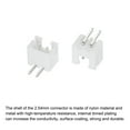 thumbnail image 4 of 2,54mm Conector 2 Pasadores Macho Adaptador Recto Ángulo Pasadores Encabezado Blanco Zócalo para Cable a Placa Conexión, Paquete de 50, 4 of 7