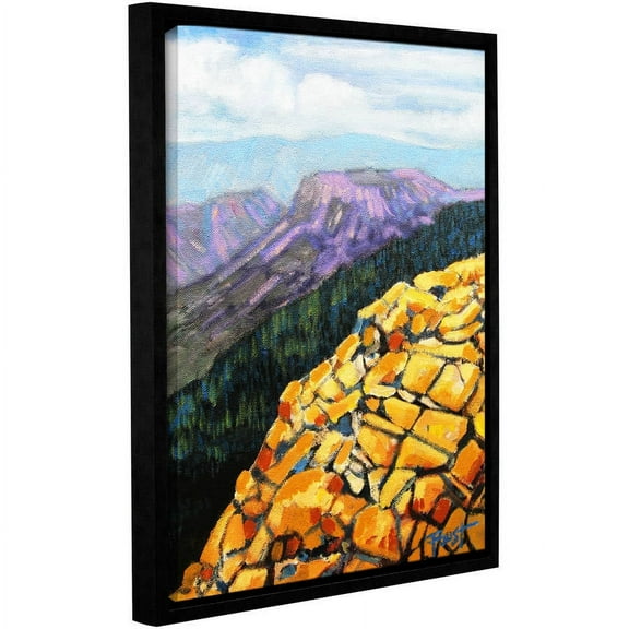ArtWall Gene Foust "Yellow Brick Road" Gallery-Wrapped Floater-Framed Canvas