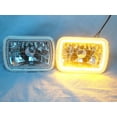 thumbnail image 1 of 1984-1986 Plymouth Conquest 7X6 H6014/6052/6054 Chrome Crystal SMD Ring Halo Amber Headlight Conversion, 1 of 1