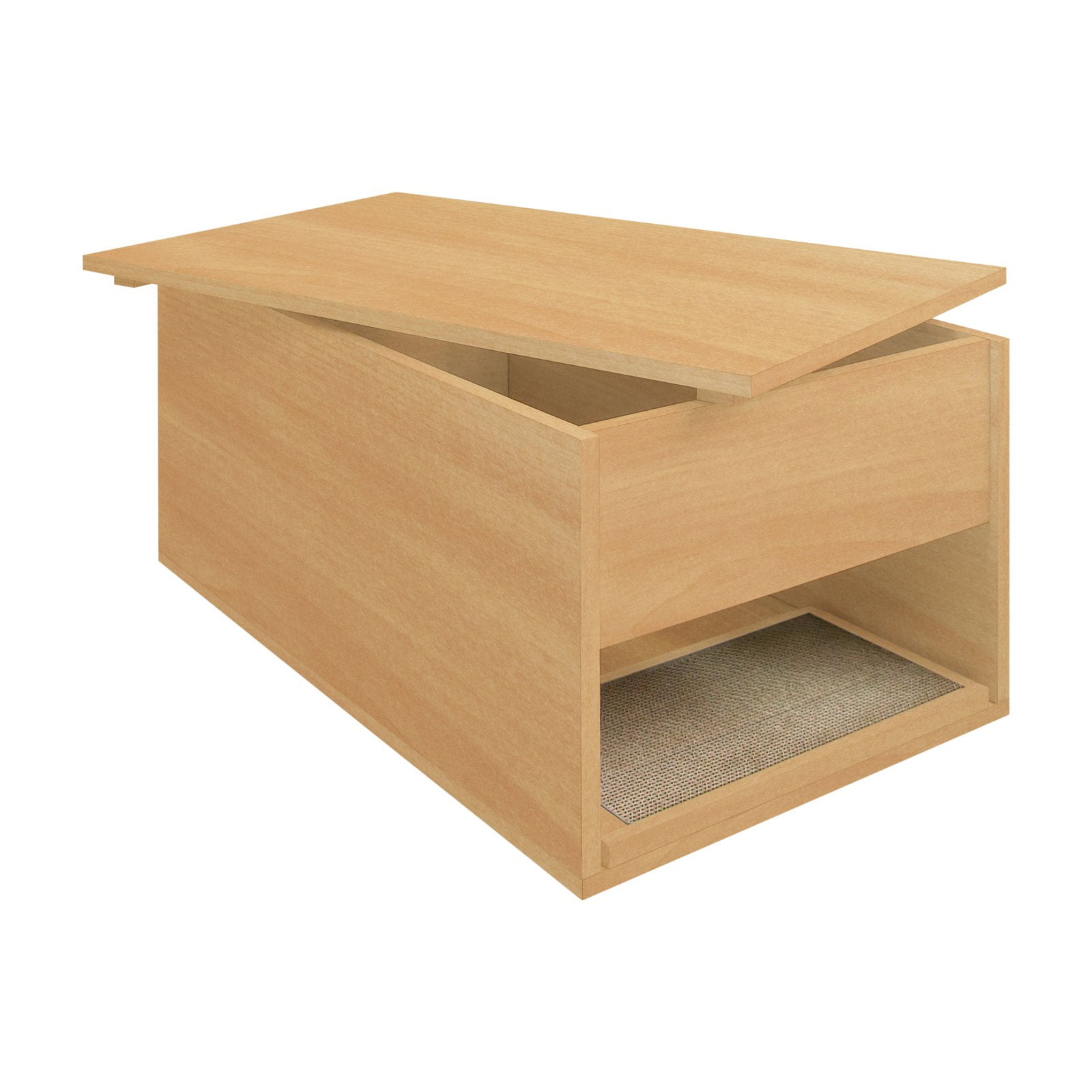 Way Basics Eco Friendly Cat Litter Box Side Table Enclosure