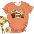 thumbnail image 1 of Fiudx Ropa de Mujer Camiseta Casual de Manga Corta con Estampado Navideño para Mujer, 1 of 3