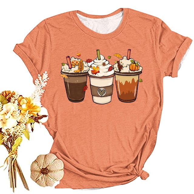 Fiudx Ropa de Mujer Camiseta Casual de Manga Corta con Estampado Navideño para Mujer