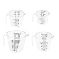thumbnail image 1 of Abbracc 4 Pieces Measuring Cups Measure Jugs Lightweight coffee milk Transparent set A, 1 of 9