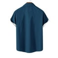 thumbnail image 4 of Mens Manga Corta Botón Abajo Camisas, Cuello de Vuelta Navidad Impresa Blusa, Top de Moda Casual, 4 of 4