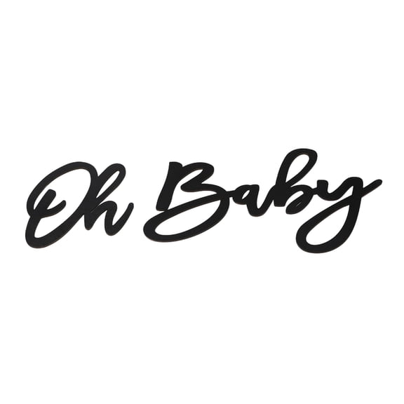 Ruanlalo 1 Set Oh Baby Sign Wooden Letter Home Living Room Bedroom Wall Decoration Baby Shower Neutral Gender Reveal Birthday Party Backdrop Decor