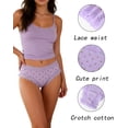thumbnail image 3 of FINETOO Cotton Underwear For Women Lace Brazilian Panties Soft Breathable Cheeky Bikini for Ladies 6 Pack, 3 of 6