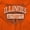 Orange, variant on Illinois Student Pride Gameday Cool Plus Size Crewneck Graphic Tee Shirt Brisco Brands 3X