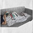 thumbnail image 6 of Saying Soft Flannel Fleece Throw Blanket, Illustration of Little Princess Words with Colorful Unicorn Outline Girly, Cozy Plush for Indoor and Outdoor Use, 50" x 60", Multicolor, by Ambesonne, 6 of 6