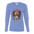 thumbnail image 2 of Wild Bobby, Dean Russo Golden Retriever Is Love Dog Is Love Dog Lover Women Graphic Long Sleeve Tee, Light Blue, Large, 2 of 5