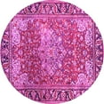 thumbnail image 1 of Ahgly Company Indoor Round Medallion Pink Traditional Area Rugs, 4' Round, 1 of 4