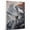 Akita, variant on Irish Wolfhound Cute Dog Climbing Stretched Canvas Size 8x12 – Retro Irish Wolfhound Dog Batter in Action With Climbing for Themed Living Room