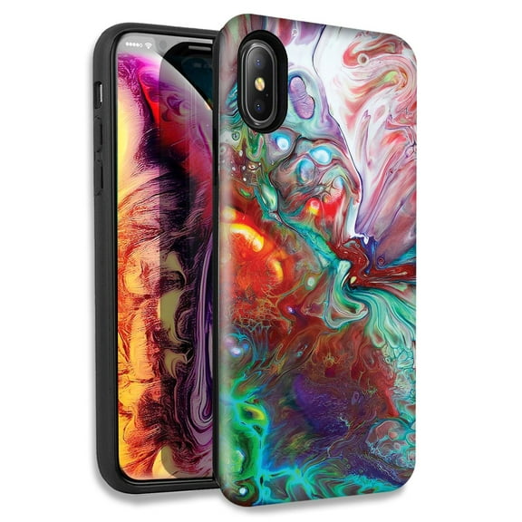 Mundaze Oil Painting 8 Double Layer Hybrid Case Cover For Apple iPhone XS Max