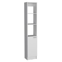 Depot E-Shop Linen Cabinet, 1 Door, 6 Shelves, White