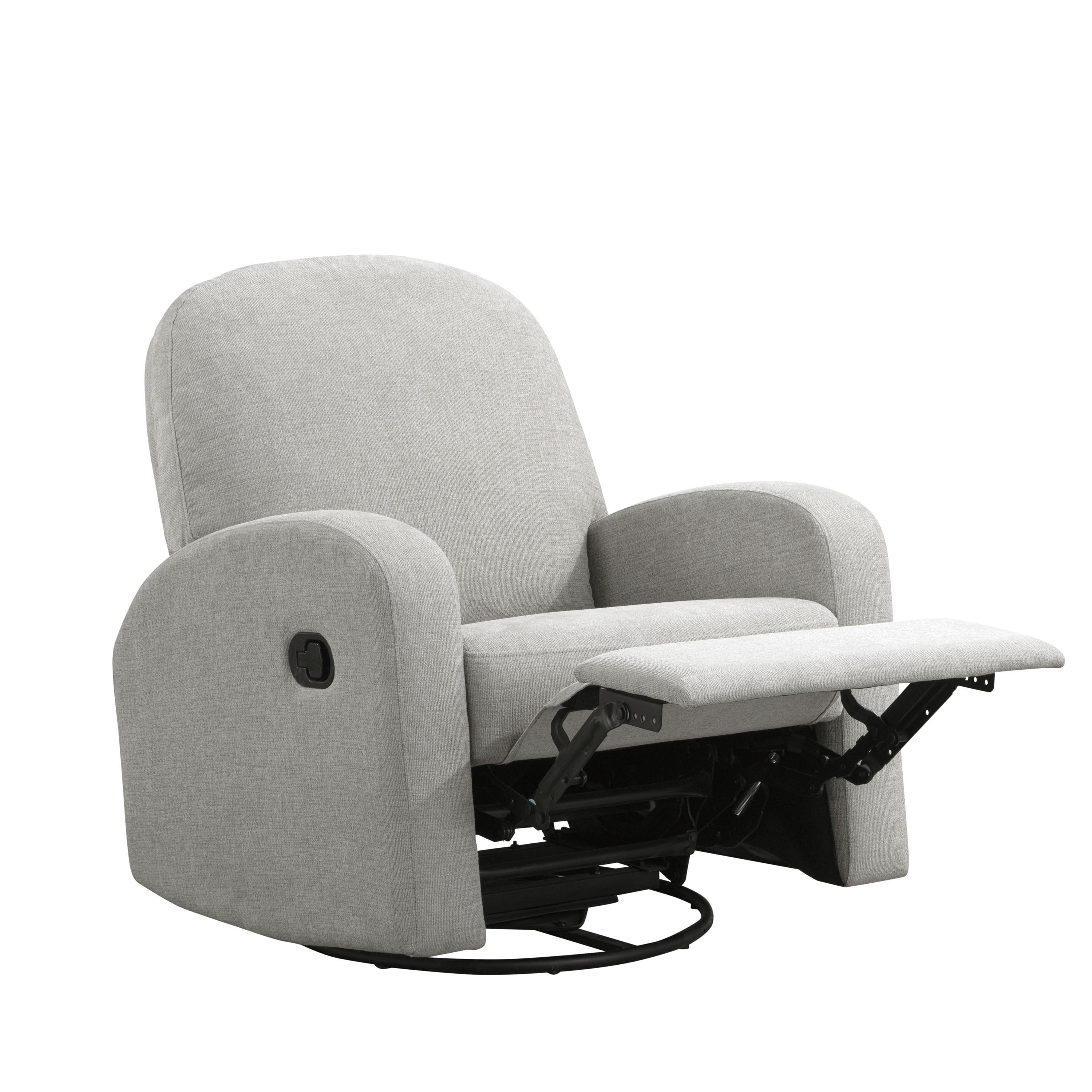 Relax-A-Lounger Pearson Modern Swivel Recliner, Light Gray Fabric