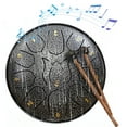 thumbnail image 1 of Fiudx Tambor de Mano de 6 Pulgadas, Ritmos de 11 Tonos, Construcción de Acero Al Carbono, Ligero y Portátil, Incluye Baquetas y Partitura, Versátil para Tocar En Solitario o En Grupo, Tamaño de 6.49, 1 of 5