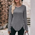 thumbnail image 5 of Pullover Women Cheap Oversize Sweatshirt Women Plus Size Fall Sweatshirts for Women 2024 Sweatshirt Women Long Sleeve Ribbed Top, 5 of 5