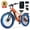 Orange, variant on ESKUTE C300 Electric Bike for Adults, 1500W Peak Motor, 32MPH Fast Ebike, 48V 20.8Ah Battery Up to 80 Miles, 26"x4.0" Fat Tire, Full Suspension, 8-Speed Blue, With Phonebag & Lock, UL2849