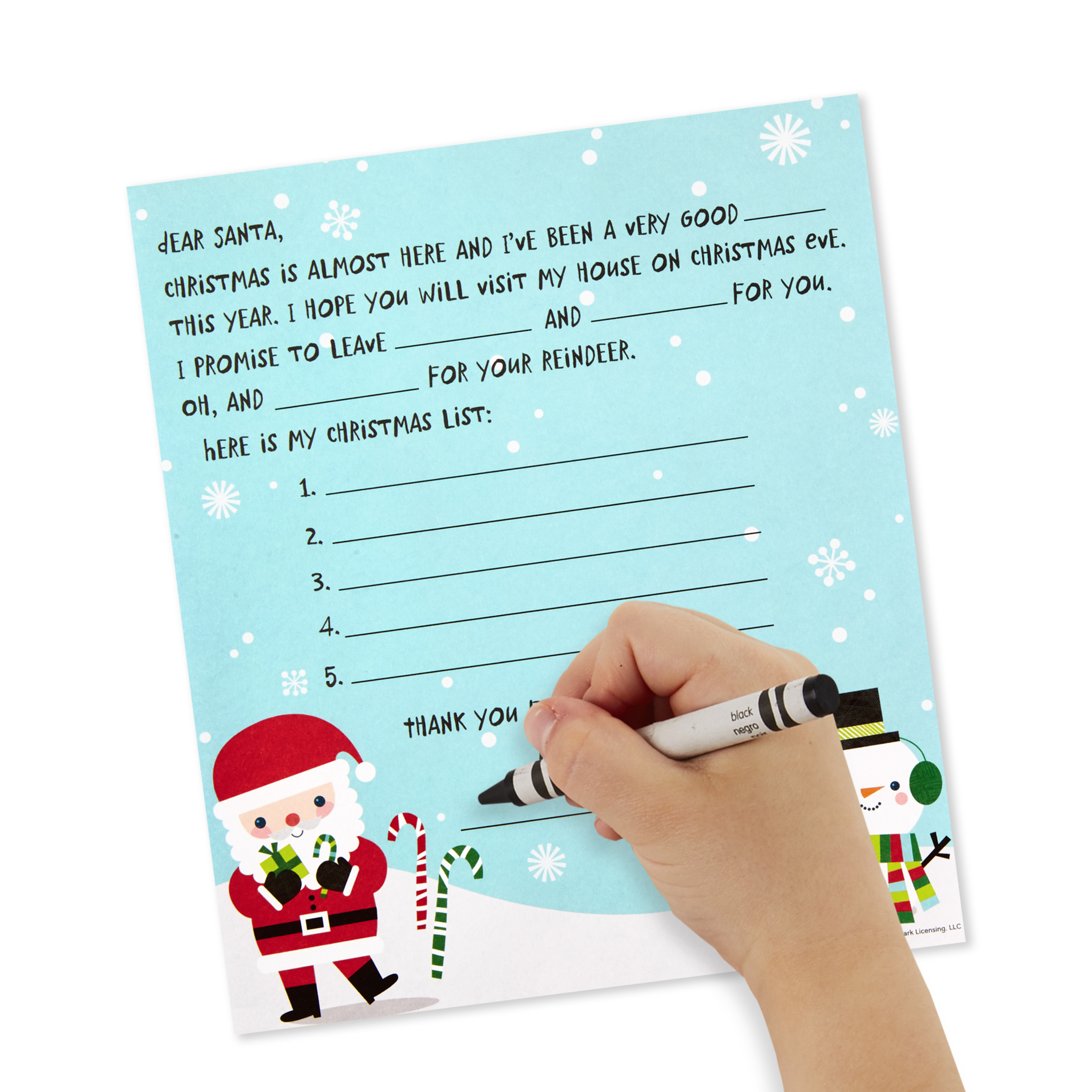 Hallmark Letters to Santa Kit with Stickers, Coloring Pages, Envelopes