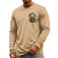thumbnail image 2 of YNGKMEA Mens Long Sleeve Crew Neck T Shirts Fashion Casual Pumpkin Print Pullover Sweatshirt For Fall Winter Wear, 2 of 5