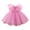 Pink, variant on Moocorvic Toddler Performance Dress Sleeveless Pure Color Bow Tulle Gown for Wedding Birthday Party, Off Shoulder Formal Outfit