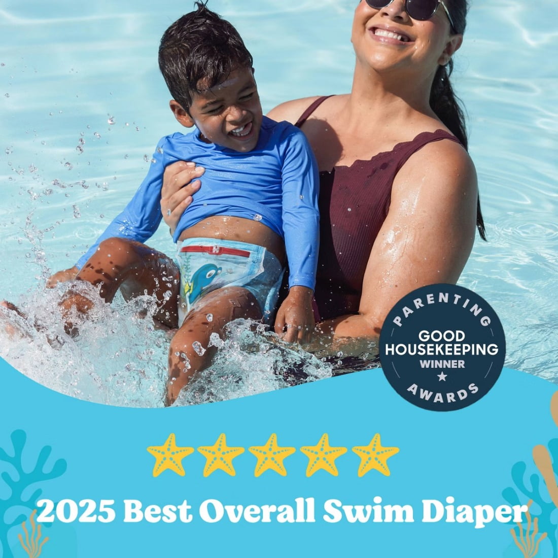 Little Swimmers Disposable Swim Diapers - Size 4 (Medium) - 36ct