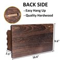 Wall Mounted Mail Holder Wooden Mail Sorter Organizer with 4 Double Key
