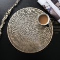 thumbnail image 2 of Alfombra de placa decorativa de estilo de lujo ligero de PVC con forma circular hueca, 6 piezas, 2 of 9
