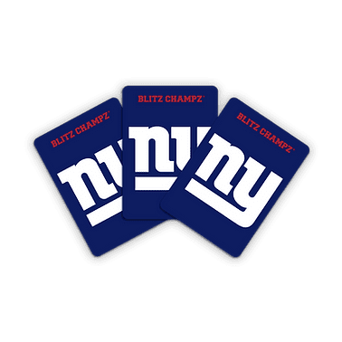 Blitz Champz New York Giants Card Game, Family Game for Adults & Kids, Easy-To-Learn Party Game