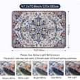thumbnail image 3 of Wonnitar 4'x6' Bohemian Floral Medallion Area Rug,Oriental Distressed Bedroom Rug Country Vintage Faux Wool Indoor Throw Mat Non-Slip Washable Low-Pile Carpet for Bathroom Living Kitchen Laundry Room, 3 of 7