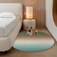 thumbnail image 2 of Green Brown Ombre Round Area Rug 8Ft Washable Large Circle Rugs for Living Room Dorm, Modern Gradient Abstract Art Non-Slip Carpet Floor Mats Indoor Outdoor Carpet Runner Aesthetic Home Decor, 2 of 8