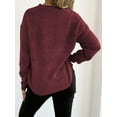 thumbnail image 5 of jinghuiyue Women Sweaters Crew Neck Long Sleeve Pullover Sweater Casual Business Ribbed Knitwear Fashion Tops XL, 5 of 6