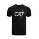 thumbnail image 1 of Camisa con cuello polo y estampado del logotipo CR7 negra para hombres y niños, 1 of 1