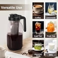 thumbnail image 6 of Cold Brew Coffee Maker - 64 Oz Heavy-Duty Glass Mason Jar Pitcher with Stainless Steel Filter, Leak-Proof Lid, Ergonomic Handle & Precision Pour Spout – Ideal for Iced Coffee, Tea, Cold Brew (Black), 6 of 6