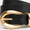 Black/Gold, variant on Scenario Women's and Women's Plus Organic Loops Faux Leather Belt, Black/Silver Tone