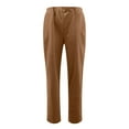 thumbnail image 3 of iopqo women's casual pants linen pants for women women solid tightness cotton linen trousers pocket casual pants clothes orange s, 3 of 6