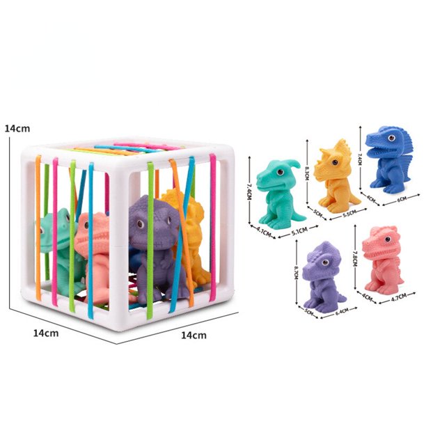 Juguetes de clasificación de formas de bebé, cubos sensoriales de Color, juguetes educativos con bandas elásticas, juguetes Montessori para niños pequeños, regalo de cumpleaños, 2022