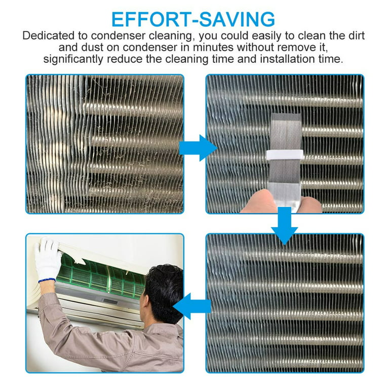 Duixinghas 2pcs Air Conditioner Fin Condenser Refrigerator Coil Cleaning Brush Dust Remover, Men's, Size: One size, 1#