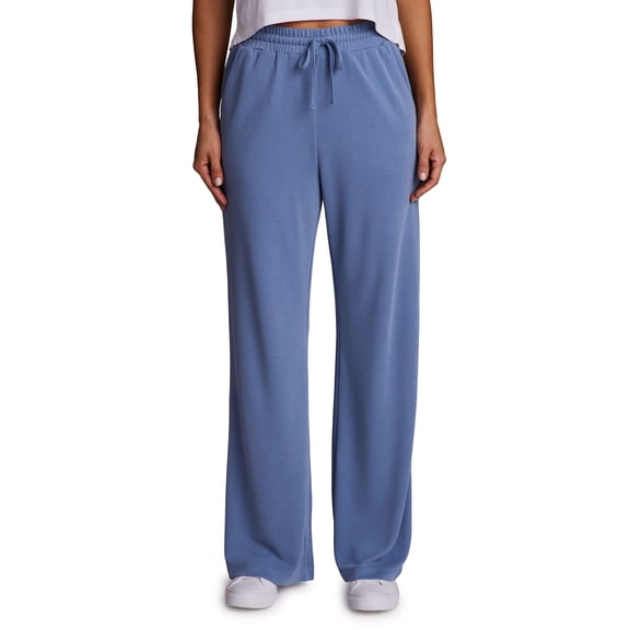RBX Active Women's Lightweight Washed Pique Modal Wide Leg Lounge Pants with Pockets