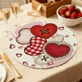 thumbnail image 6 of Wooowa Romantic Round Placemat 14.2x14.2 Inches - Valentine's Day Decorative Dining Pad, Non-Slip Heat-Resistant Mat for Couples & Home Dining, 6 of 6