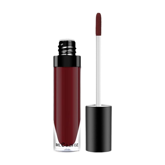 Liquidation de Rouges à Lèvres, Rouge à Lèvres Liquide Texture Bradem Longue Tenue Liquide et Léger Couvrance Totale des Taches pour les Lèvres Cadeau Maquillage Fille (28 8Ml), 1X Brillant à Lèvres Mat Anti-Traces sur Tasse