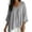 *Gray, variant on VBVC Women's V Neck Cotton Linen Blouse , Ladies' Batwing Sleeve Tunic Tops , Summer Lightweight Flowy Shirt For Women, White , S-3XL