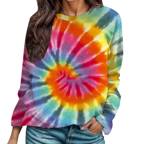 Gibobby Sudaderas para mujer Sudadera suelta casual con estampado navideño de manga larga con cuello redondo para mujer de manga larga(Naranja,XL)