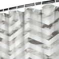 thumbnail image 4 of Rideaux de Douche Géométriques Rayés en Tissage Gaufré (1) Doublure de Douche Réutilisable, Rideau de Salle de Bain Décoratif en Polyester, Rideau de Salle de Bain 72x72 Pouces, 4 of 4