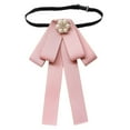 thumbnail image 4 of Corbata de lazo preanudada para mujer, elegante para eventos formales, versátil y sin arrugas. Rosa, 4 of 9
