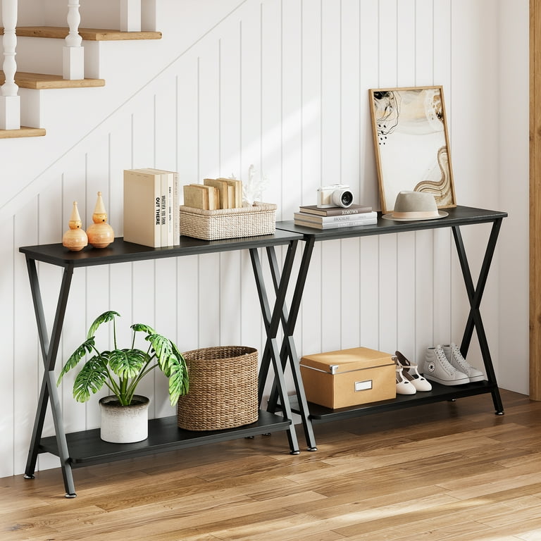 WhizMax Slim Console Table with Shelves, Narrow Entryway