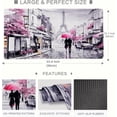 thumbnail image 2 of Desk Mat for Keyboard and Mouse, Large Mouse Pad, Paris Eiffel Tower Desk Pad Mat, Romantic Gray Pink Large Desk Mat for Girls Women, Pink, 35.4"x15.7", 2 of 15