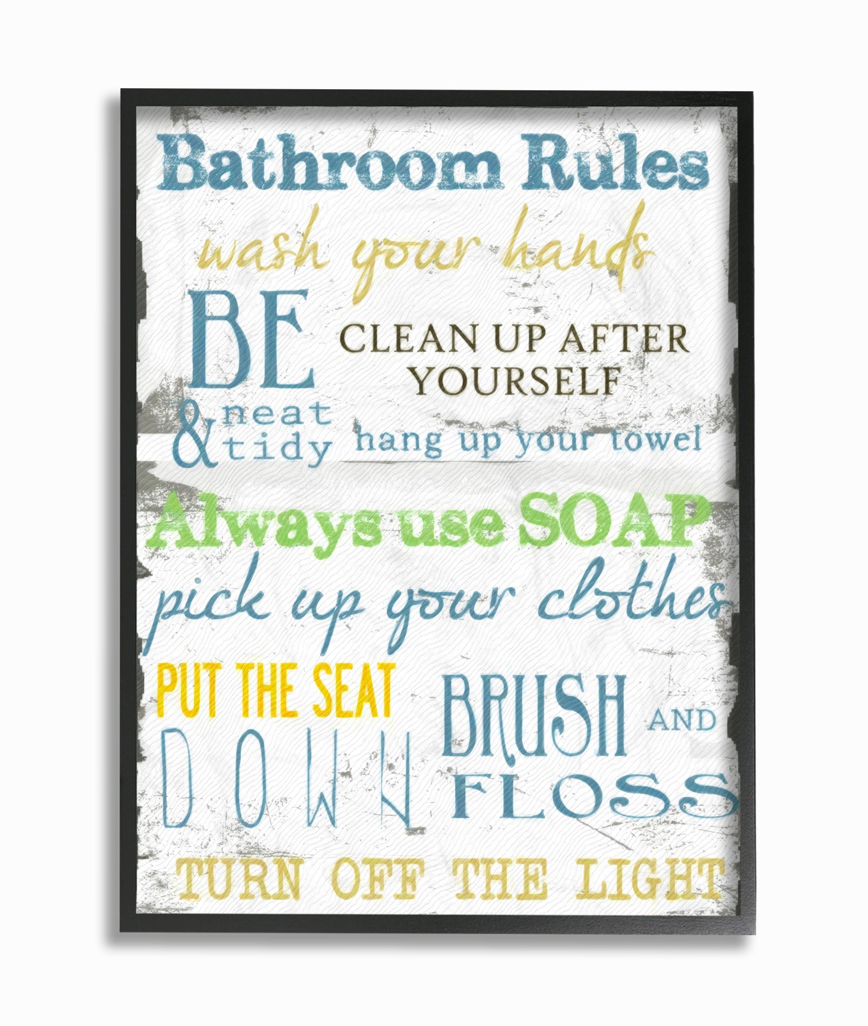 Stupell IndustriesThe Stupell Home Decor 'Bathroom Rules ' Typography