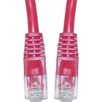 Cat5e Ethernet Cable, 24AWG, RJ45 Gold Plate Connector, ETL, 4 Pair Stranded Copper, Snagless Mold Boot Unshielded Twisted Pair (UTP) Internet Network Patch Cable, 14 Foot, Red, CableWholesale