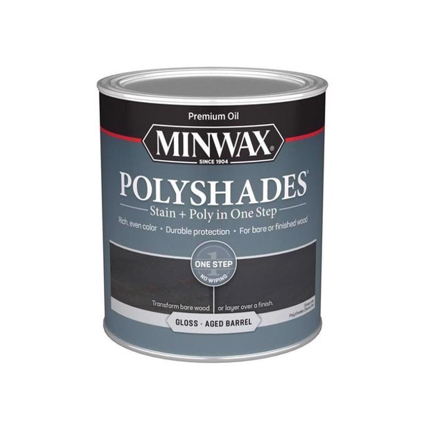 Minwax 614994444 Polyshades Stain and Polyurethane Finish, Aged Barrel