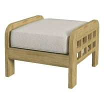 Butler Monhegan Teak Wood Outdoor Ottoman - Natural